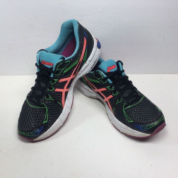 ASICS Gel Exalt 2 T4B6Q Womens Sz 9 Athletic Running Training‎ Shoes Black Blue - Picture 1 of 8